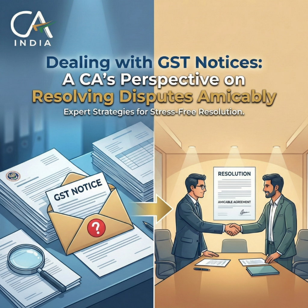 Dealing with GST Notices: A CA’s Perspective on Resolving Disputes Amicably