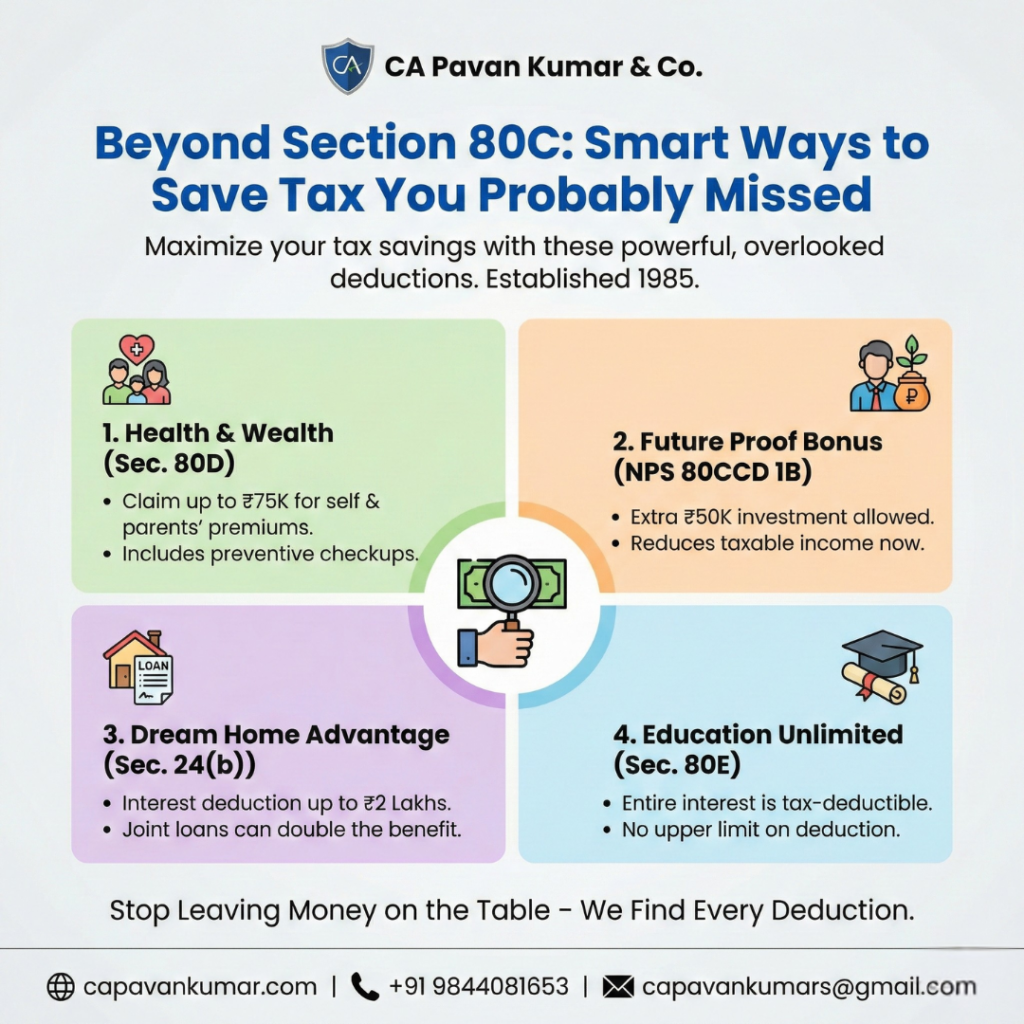 Beyond Section 80C: Smart Ways to Save Tax You Probably Missed