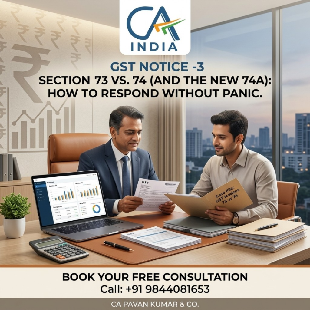 gst notice section 73 vs 74 and 74a consultation