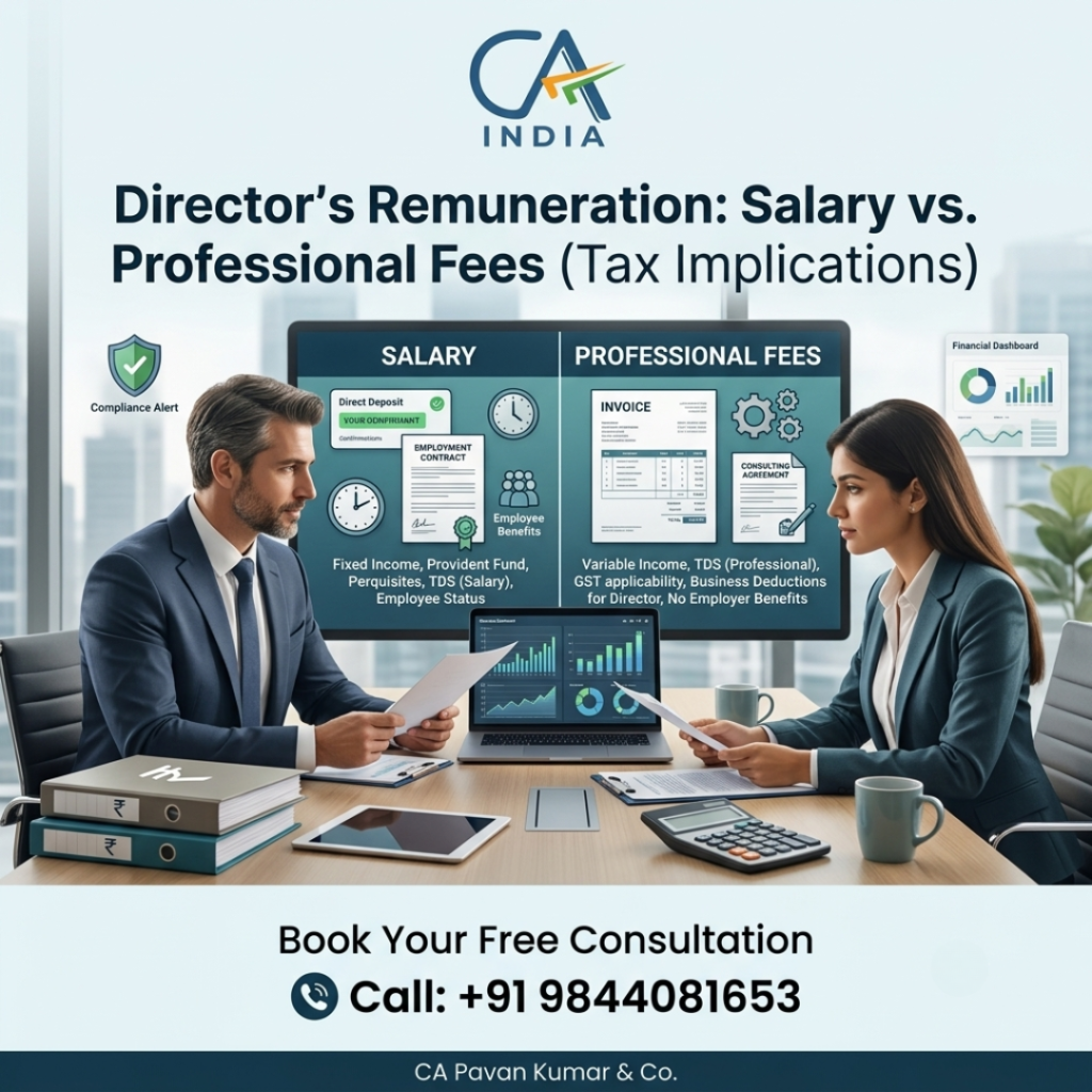 Director’s Remuneration: Salary vs. Professional Fees (Tax Implications)