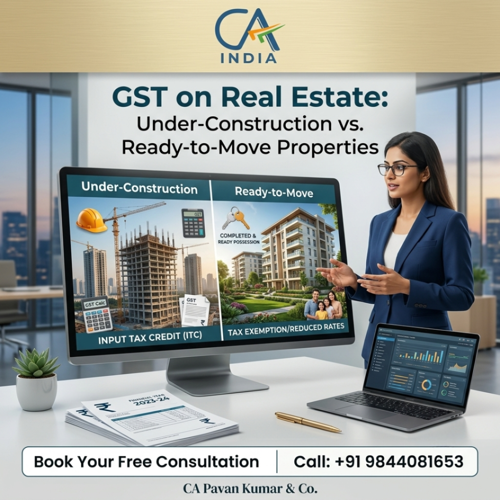 GST on Real Estate: Under-Construction vs. Ready-to-Move Properties