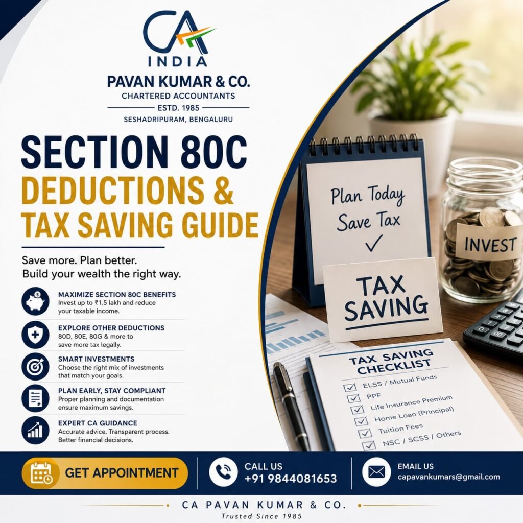 Section 80C Deductions & Tax Saving Guide