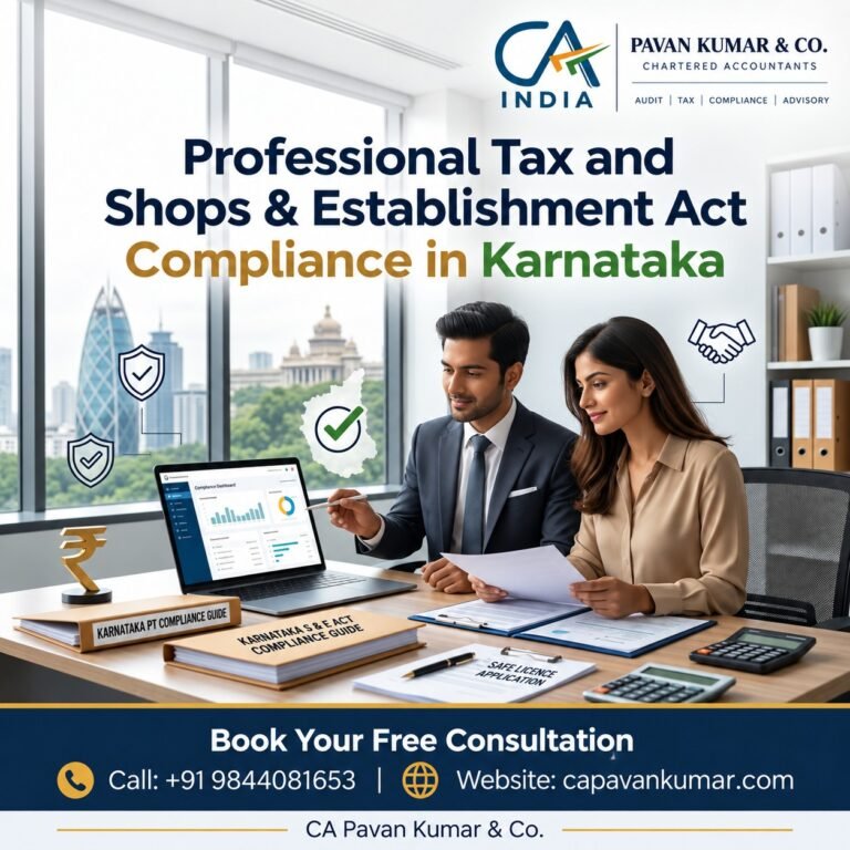 Professional Tax and Shops & Establishment Act Compliance in Karnataka