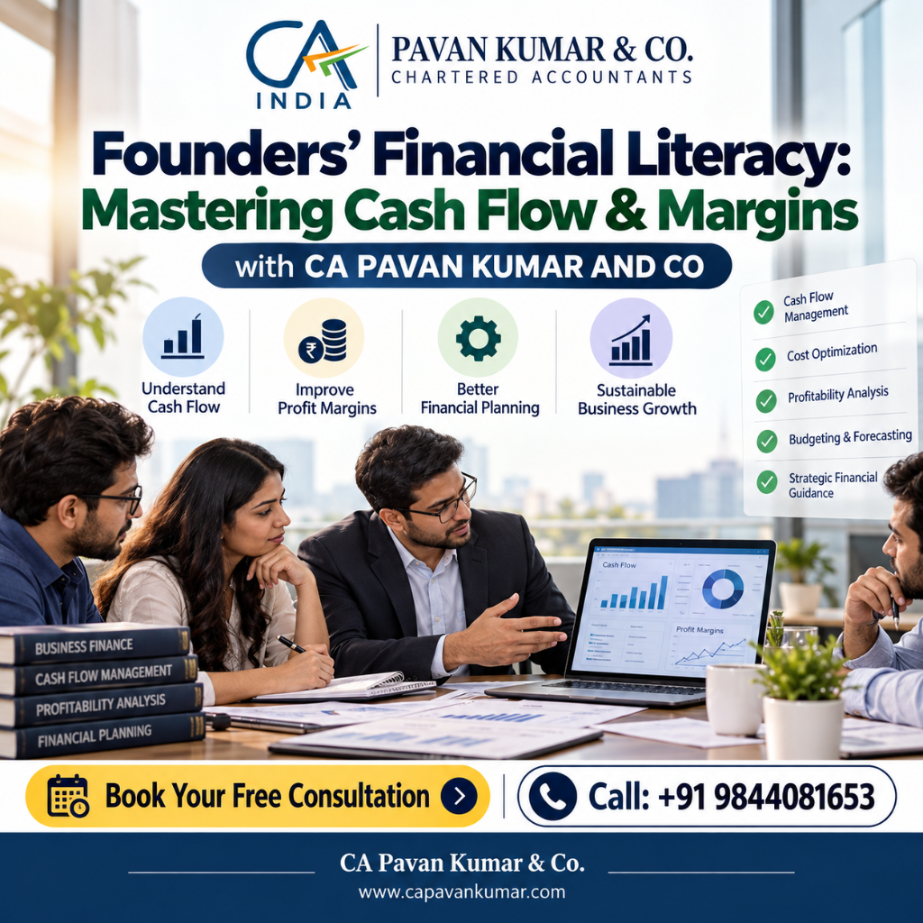 founders’ financial literacy – cash flow, profit margins & financial planning ca pavan kumar & co.