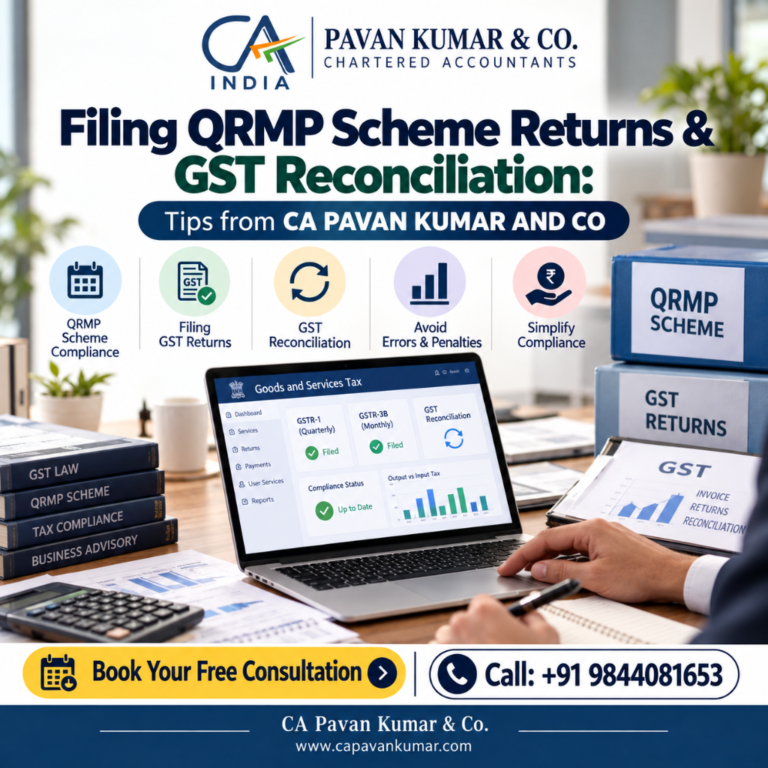 Filing QRMP Scheme Returns & GST Reconciliation: Tips from CA Pavan Kumar & Co.